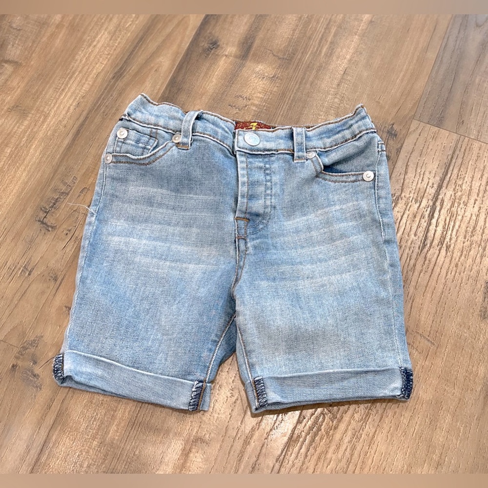 🐝 Girls 7 For All Man Kind Denim Shorts 18 Month 🐝
